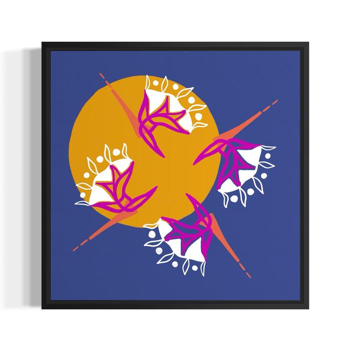 Birds circling under the Sun — artwork by Colorbrew Studio